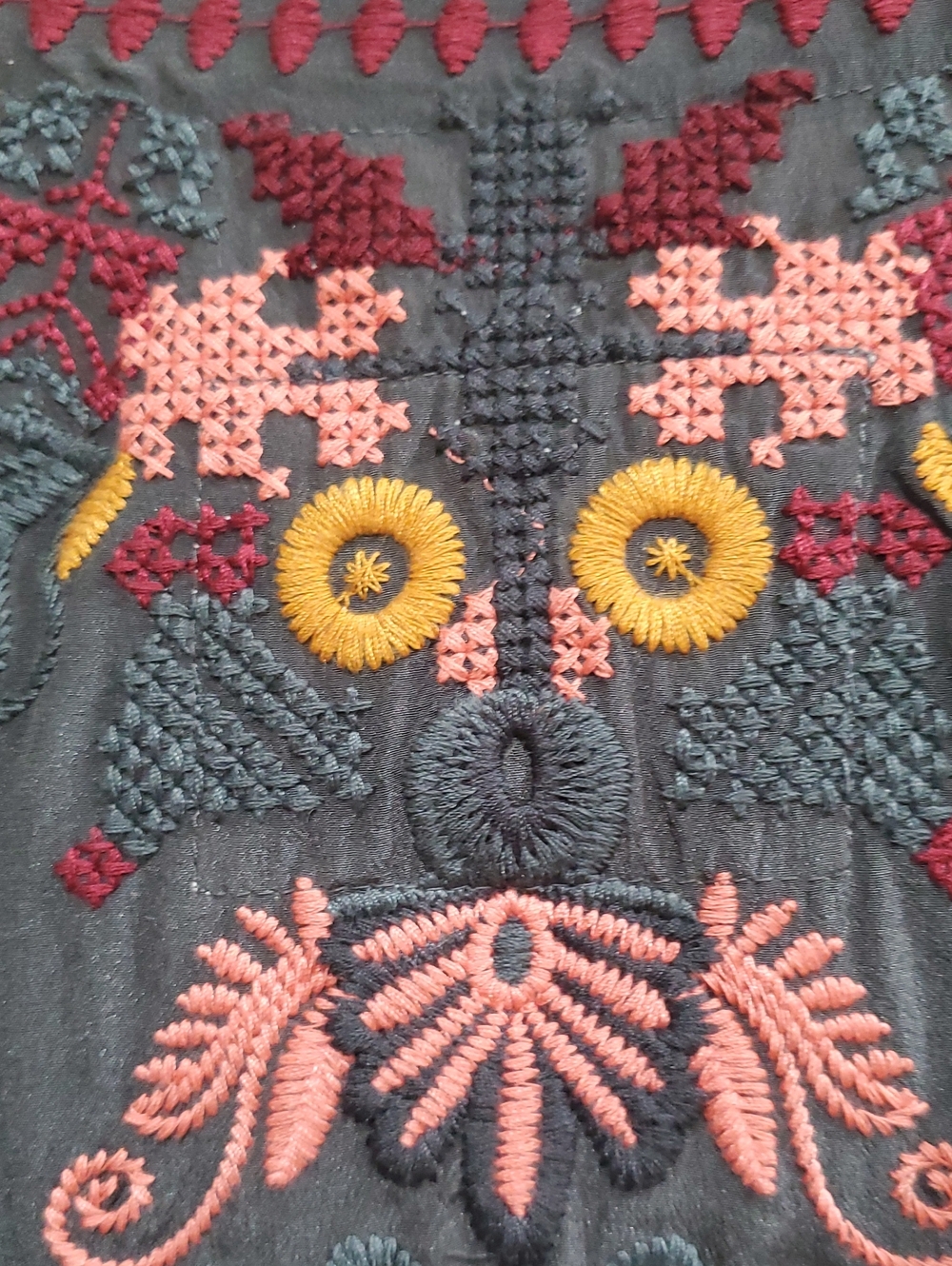 Embroidered Silk Gray Tunic - Picture 8 of 13